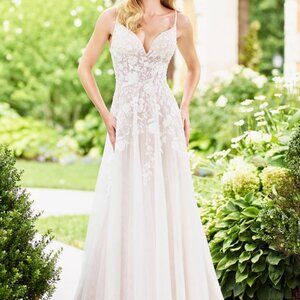 NWT Mon Cheri Floral Tulle A-Line Wedding Dress
